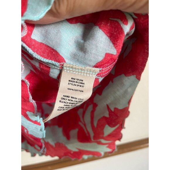 New! Soft Surroundings Siesta Key Tunic Multifloral Teal Coral $79.95 Medium 100 - Picture 7 of 8